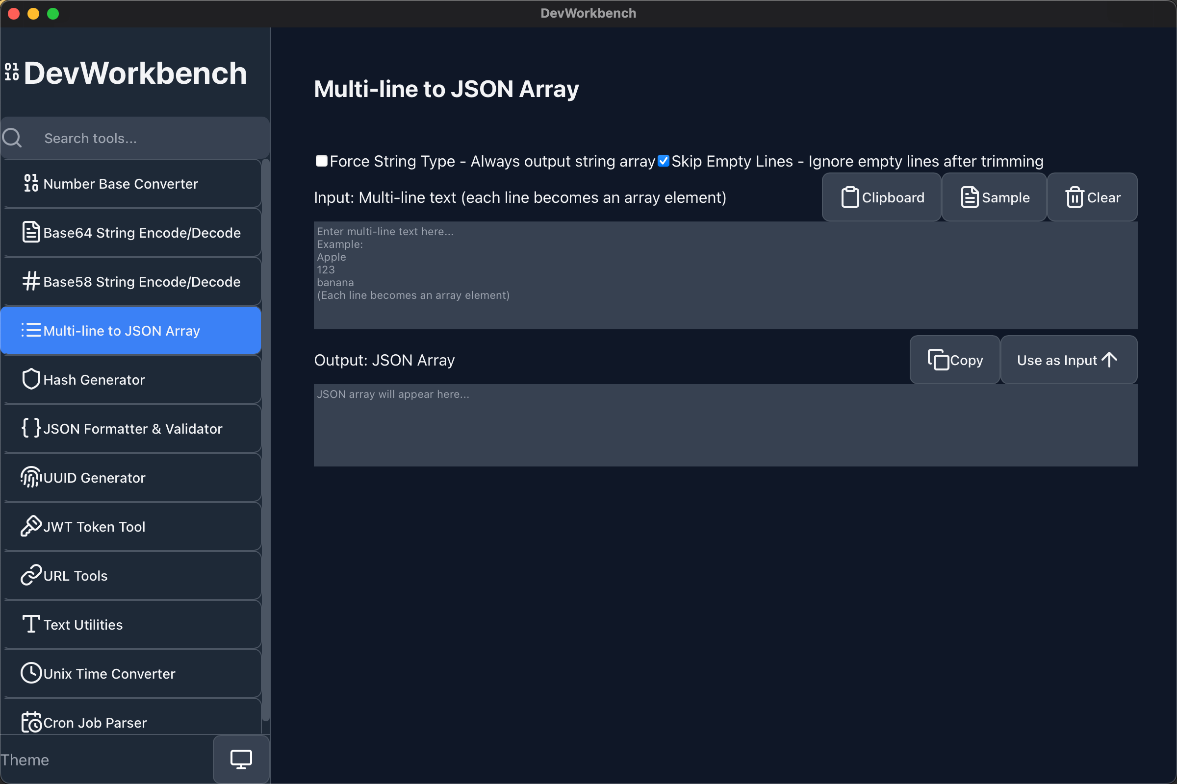 Multi-line to JSON Array